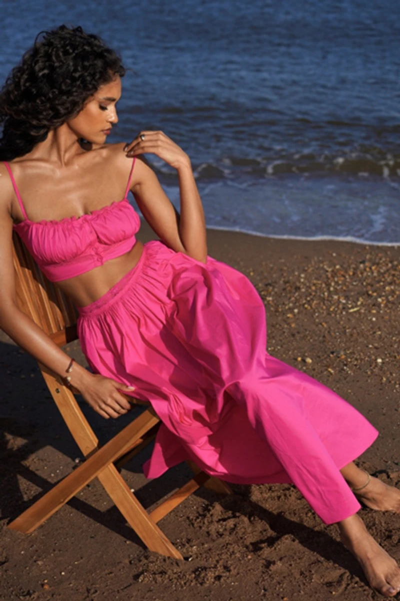 Miss Circle Martha Cotton Poplin Maxi Skirt