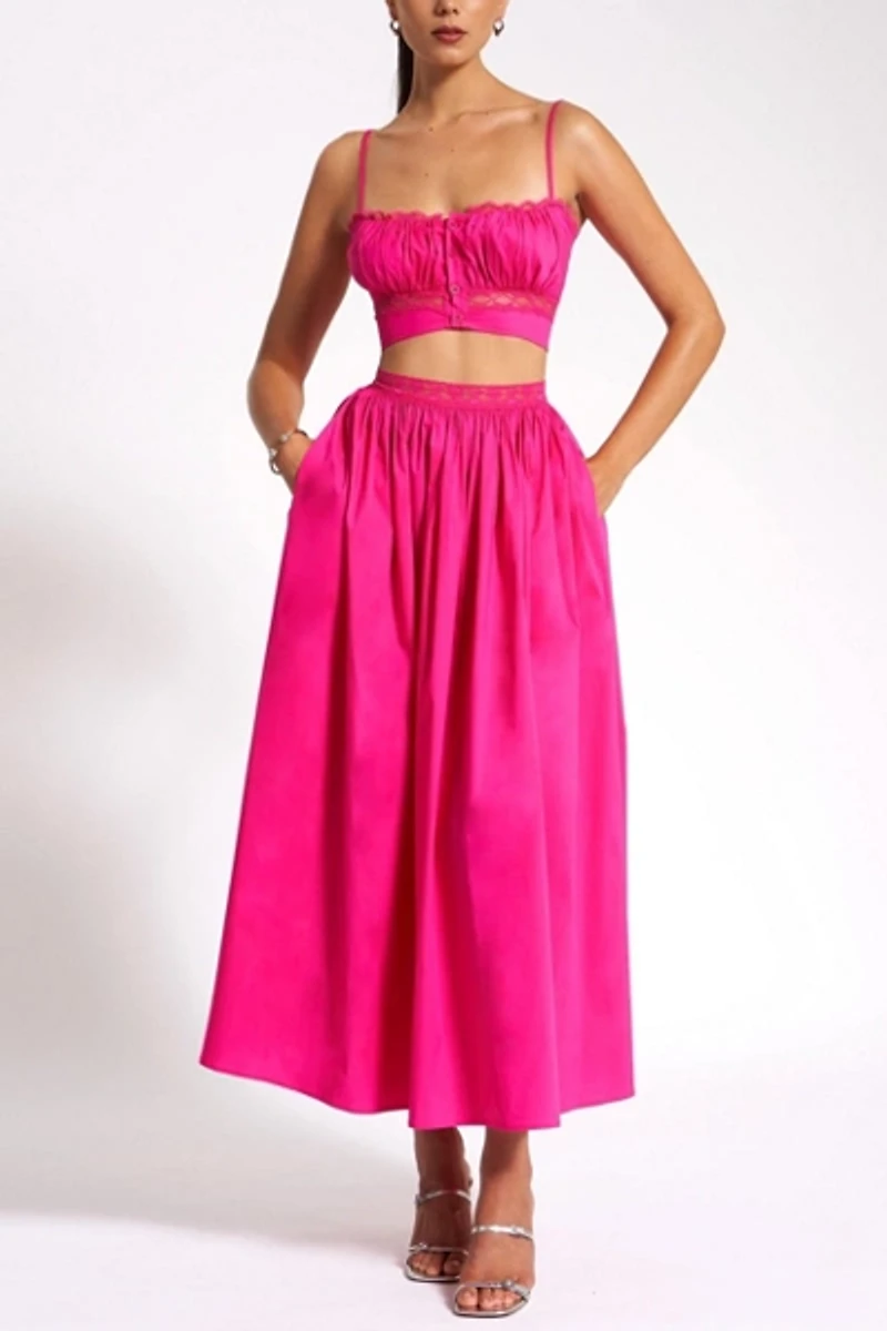 Miss Circle Martha Cotton Poplin Maxi Skirt