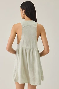 BDG Cadet Button Sleeveless Shift Mini Dress