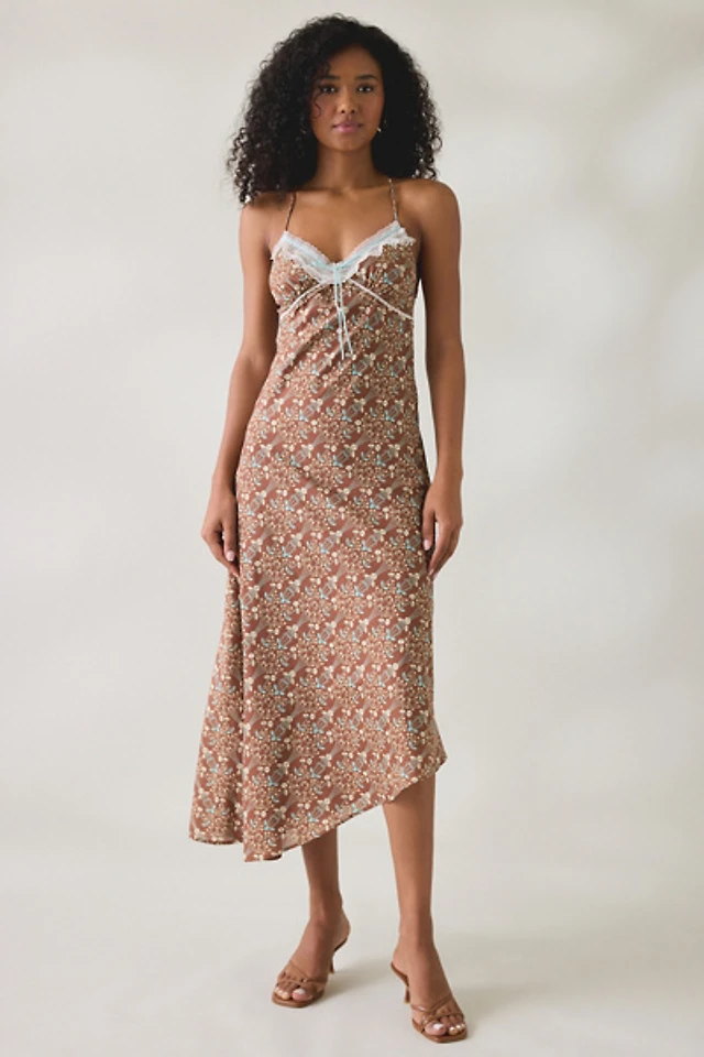 kimchi blue sydney asymmetric lace trim strapless midi dress Posey Slip Dusty_Purple