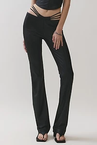 Personal Code Roxie Stretchy Coated Jersey Cut Out Pants