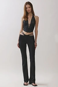 Personal Code Roxie Stretchy Coated Jersey Cut Out Pants