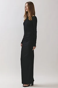 Personal Code Athena Low Cowl Back Maxi Dress