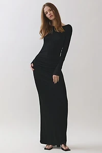 Personal Code Athena Low Cowl Back Maxi Dress