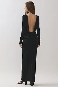 Personal Code Athena Low Cowl Back Maxi Dress