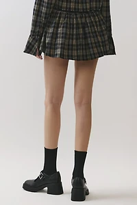 Personal Code Paloma Plaid Mini Skort