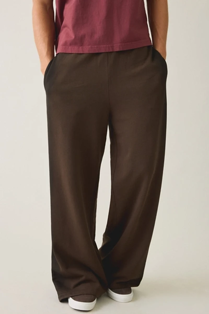 UO Sprayed Stripe Baggy Open Hem Sweatpants