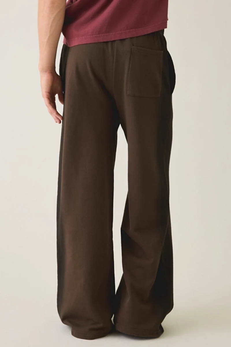 UO Sprayed Stripe Baggy Open Hem Sweatpants