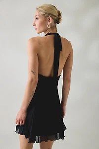 Kimchi Blue First Dance Plunging Halter Neck Mini Dress