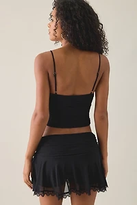UO Peek-A-Boo Semi-Sheer Mesh Skort 2-Piece Set