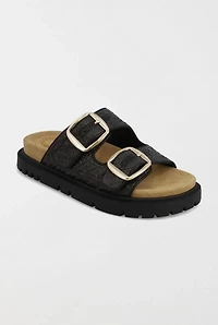 MIA Monica Raffia Slide Sandal