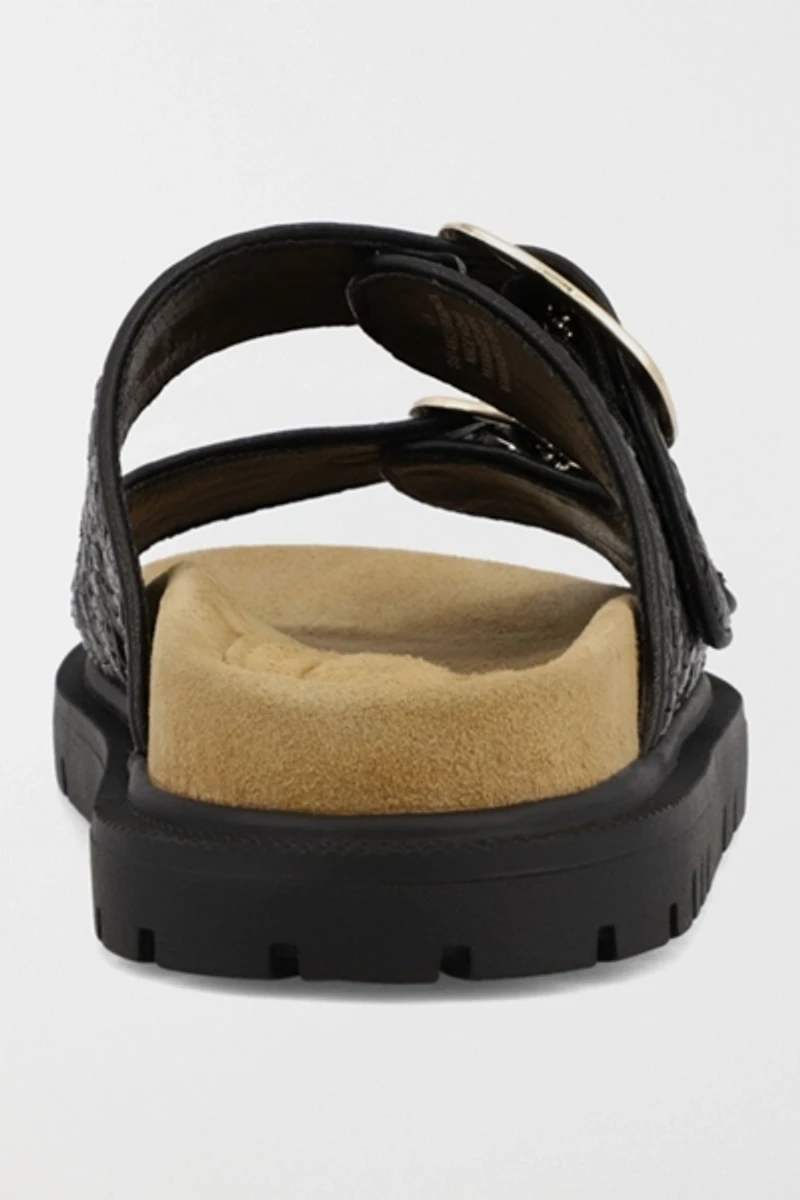 MIA Monica Raffia Slide Sandal