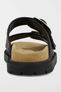 MIA Monica Raffia Slide Sandal