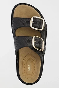 MIA Monica Raffia Slide Sandal