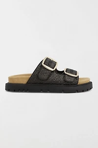 MIA Monica Raffia Slide Sandal