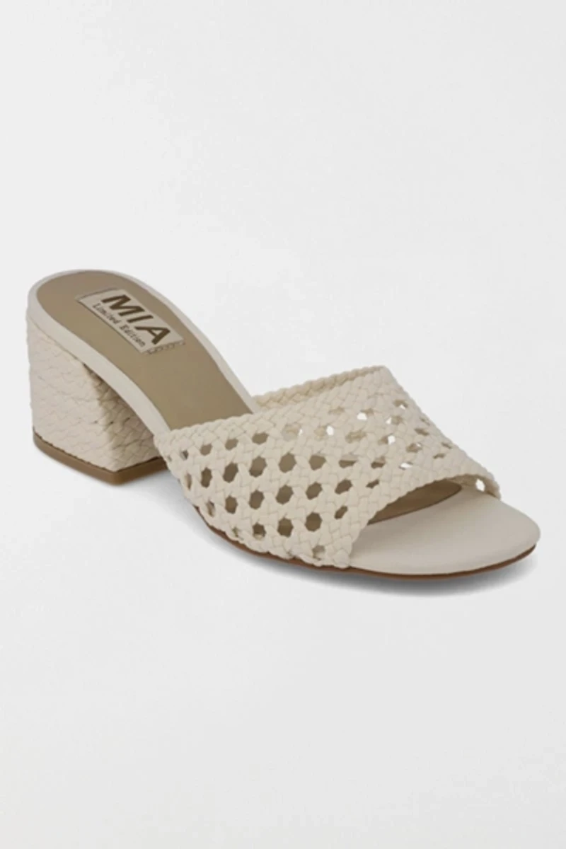 MIA Sahar Woven Block Heel Sandal