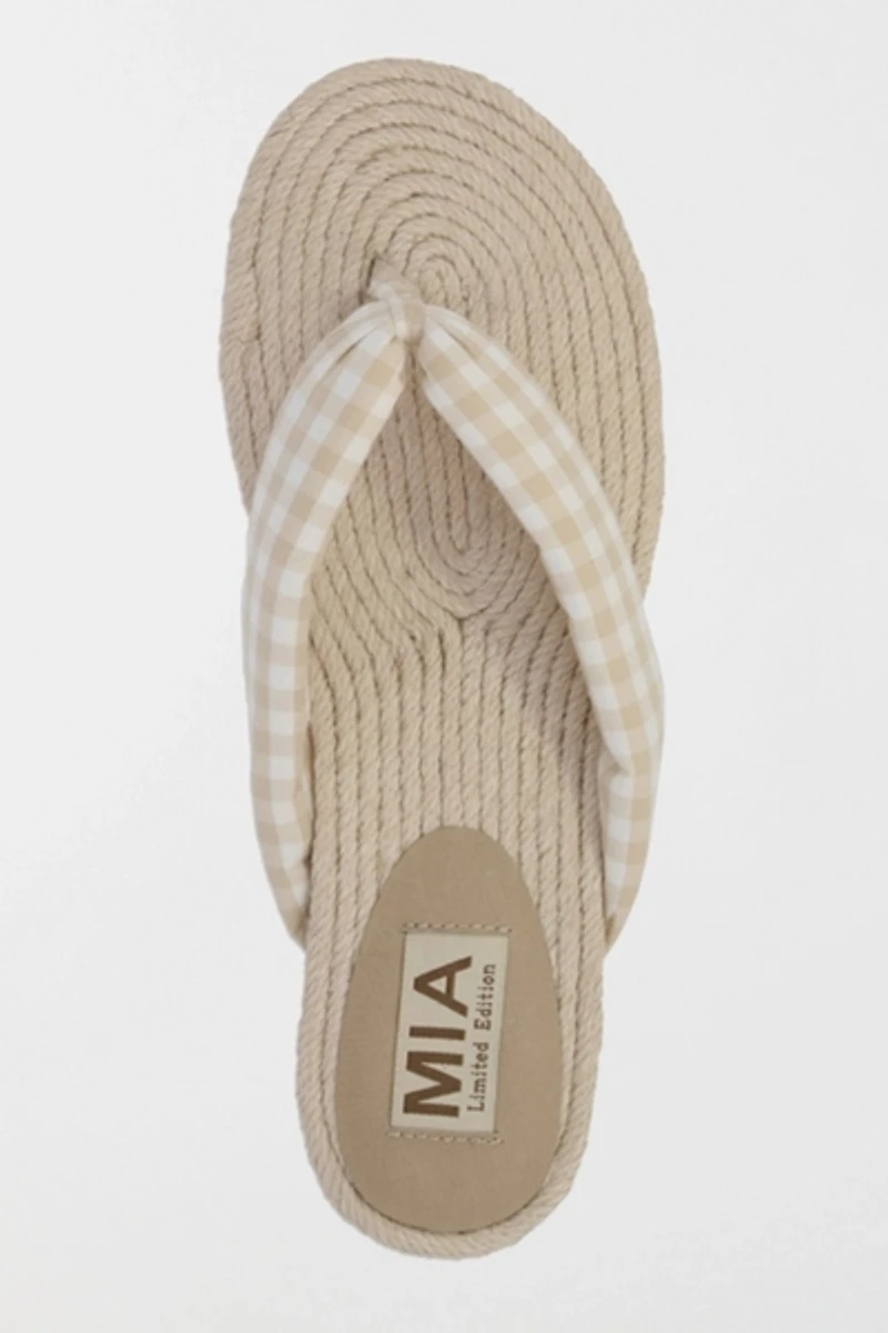 MIA Aleena Gingham Thong Sandal