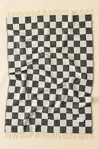 Maison Deux Checkerboard Wool Throw Blanket