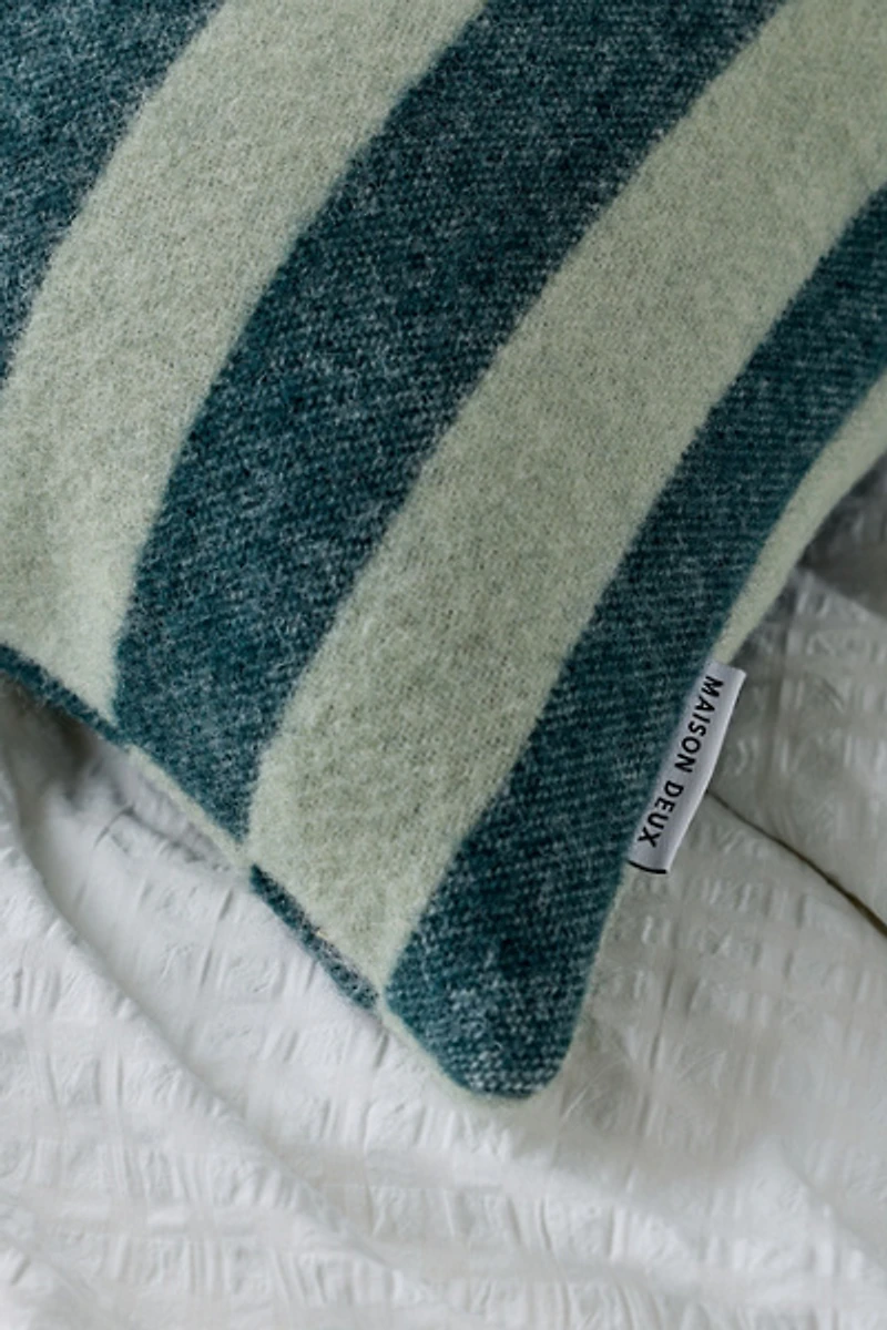 Maison Deux Candy Wrap Striped Wool Throw Pillow Case