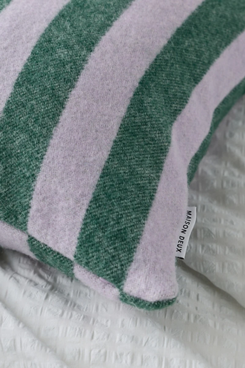 Maison Deux Candy Wrap Striped Wool Throw Pillow Case