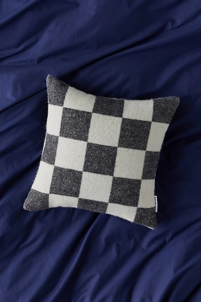Maison Deux Checkerboard Wool Throw Pillow Case