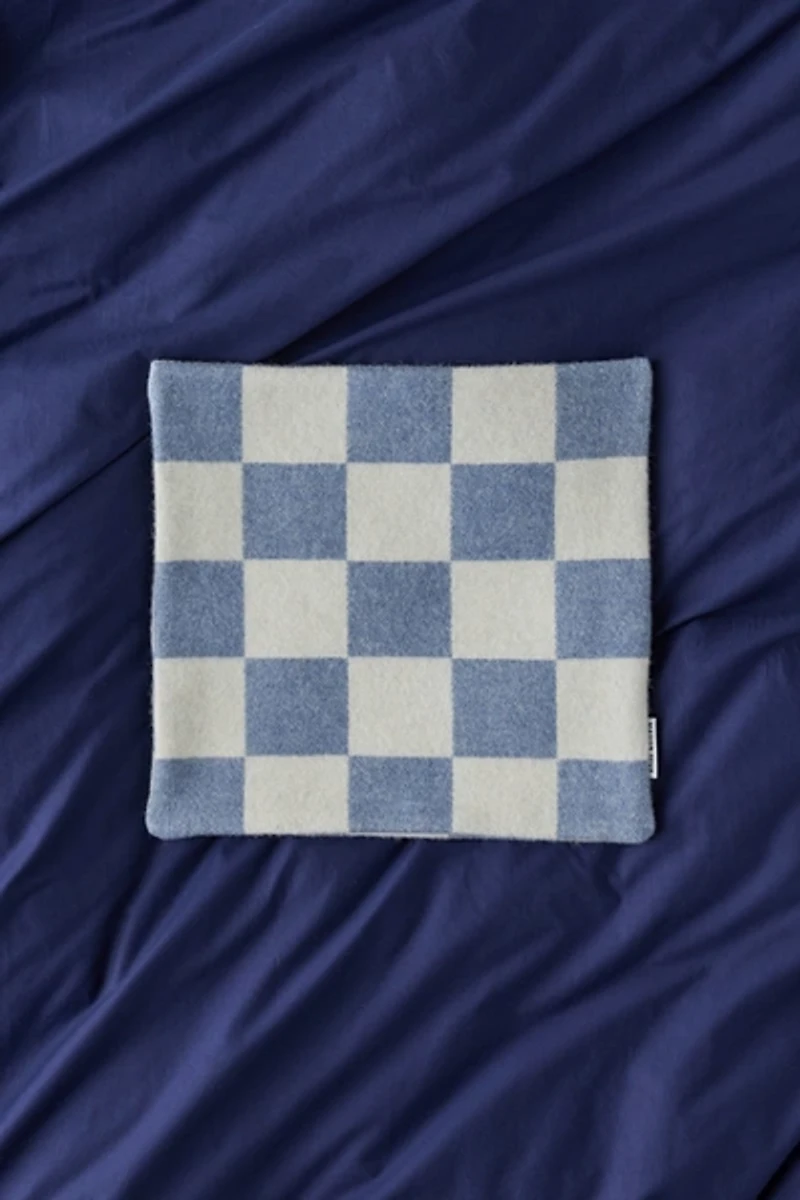 Maison Deux Checkerboard Wool Throw Pillow Case