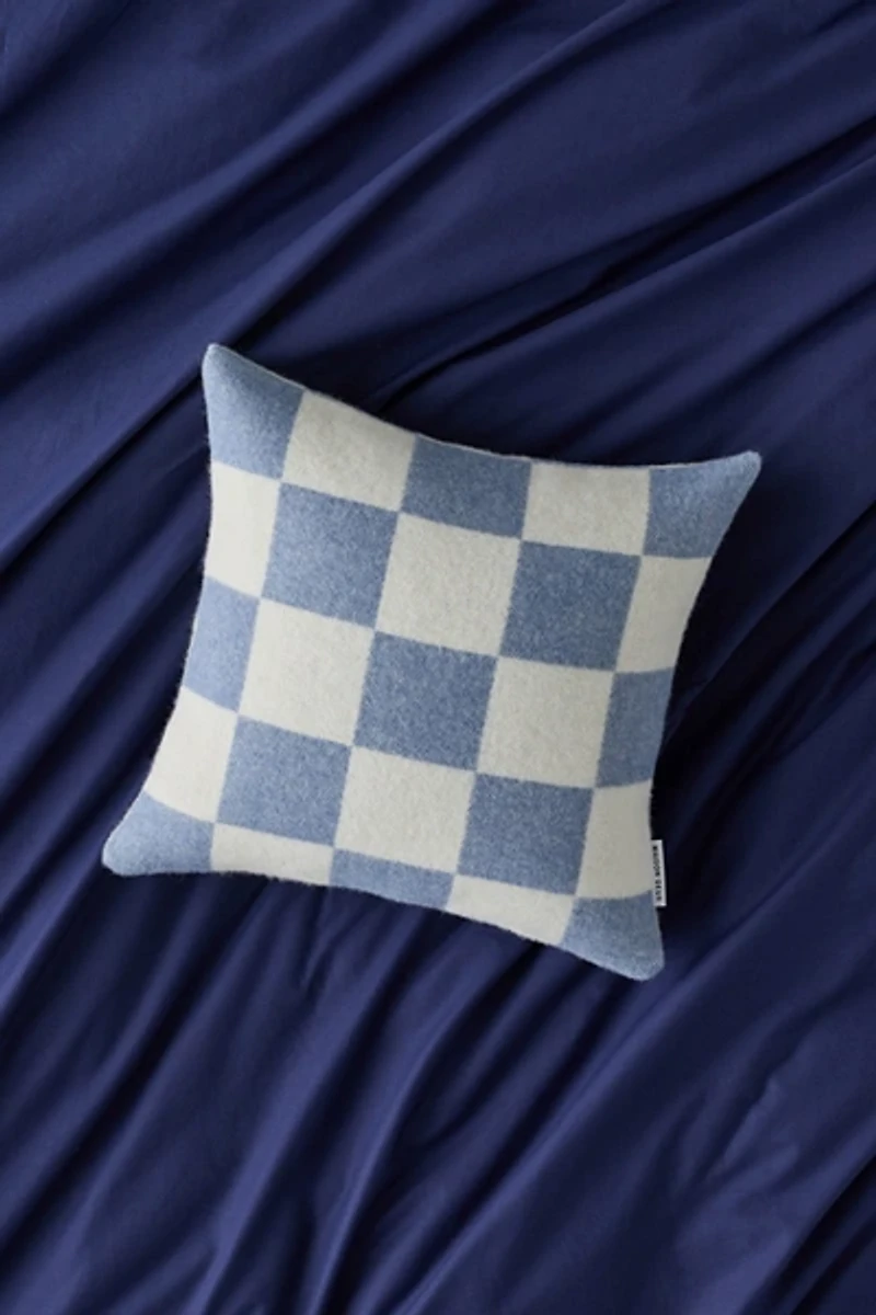 Maison Deux Checkerboard Wool Throw Pillow Case