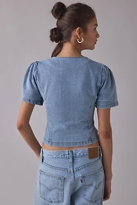 Lioness Femme Short Sleeve Button-Front Blouse