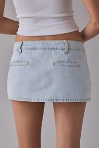 Lioness Rhode Denim Low-Rise Mini Skort