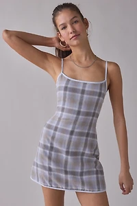 Lioness Voyage Ash Plaid Cami Mini Dress