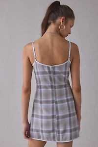 Lioness Voyage Ash Plaid Cami Mini Dress