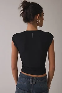 AllSaints West Ruched Side Tank Top