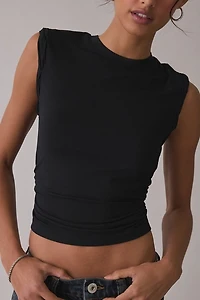 AllSaints West Ruched Side Tank Top