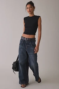 AllSaints West Ruched Side Tank Top