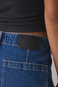 AllSaints Tay Button Fly Mid-Rise Denim Shorts