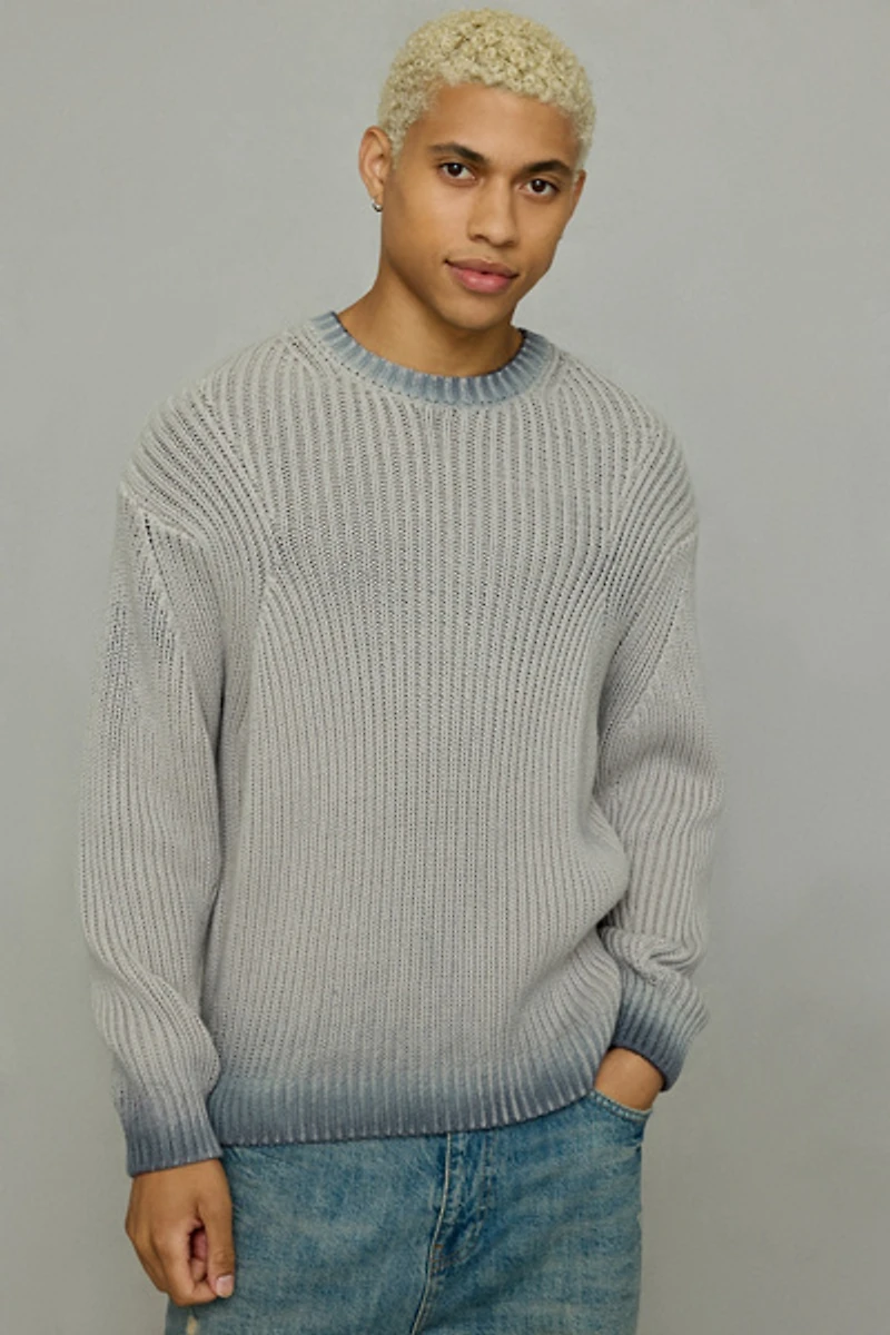 OBEY Ian Faded Wash Crew Neck Sweater