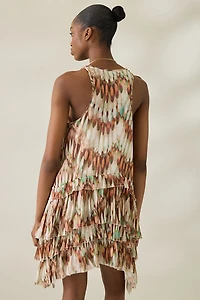 AllSaints Cavalry Relaxed Fit Tiered Mini Dress