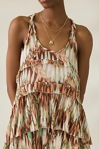 AllSaints Cavalry Relaxed Fit Tiered Mini Dress