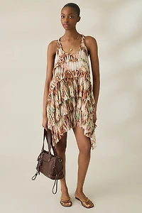 AllSaints Cavalry Relaxed Fit Tiered Mini Dress
