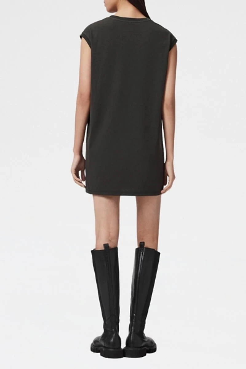 AllSaints Wild Brooke Graphic Relaxed Fit Tee Mini Dress