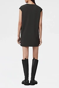 AllSaints Wild Brooke Graphic Relaxed Fit Tee Mini Dress