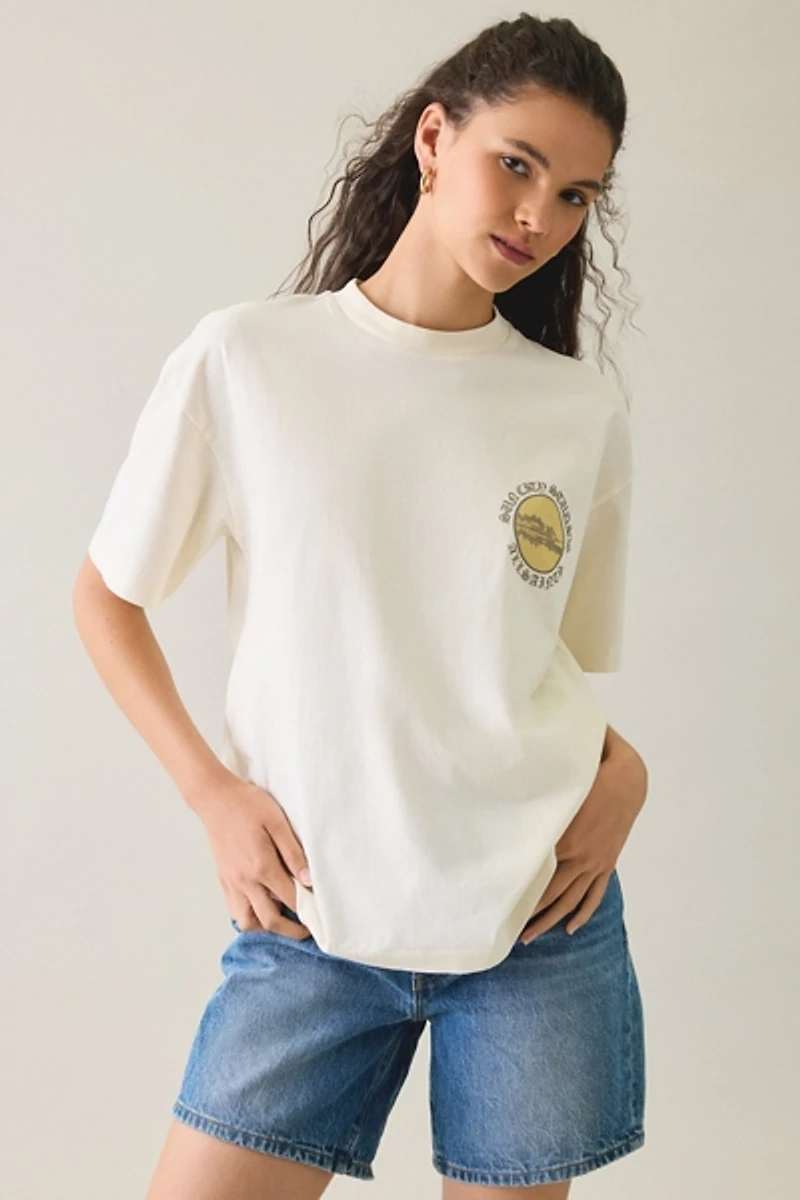 AllSaints Etta Sun City Graphic Oversized Tee