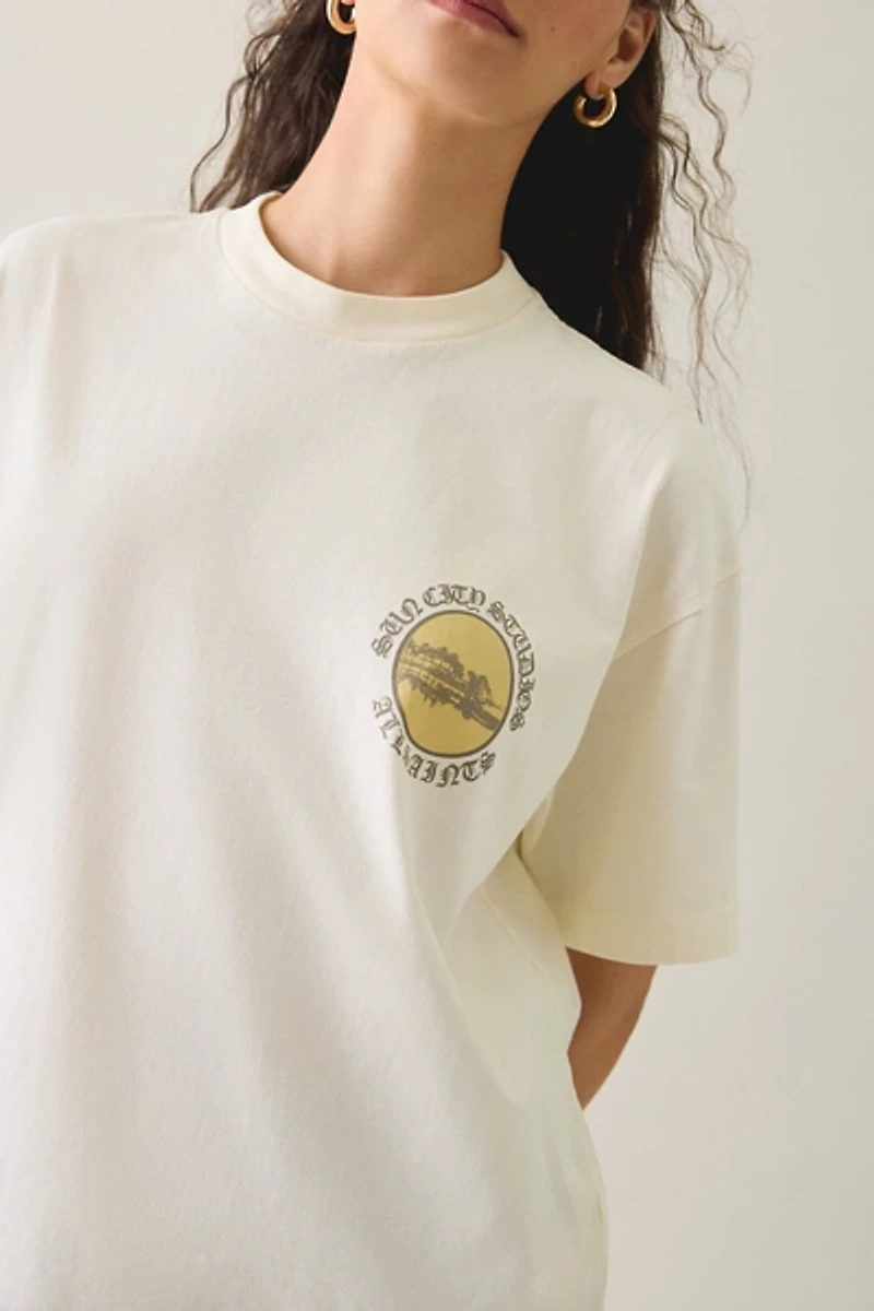AllSaints Etta Sun City Graphic Oversized Tee