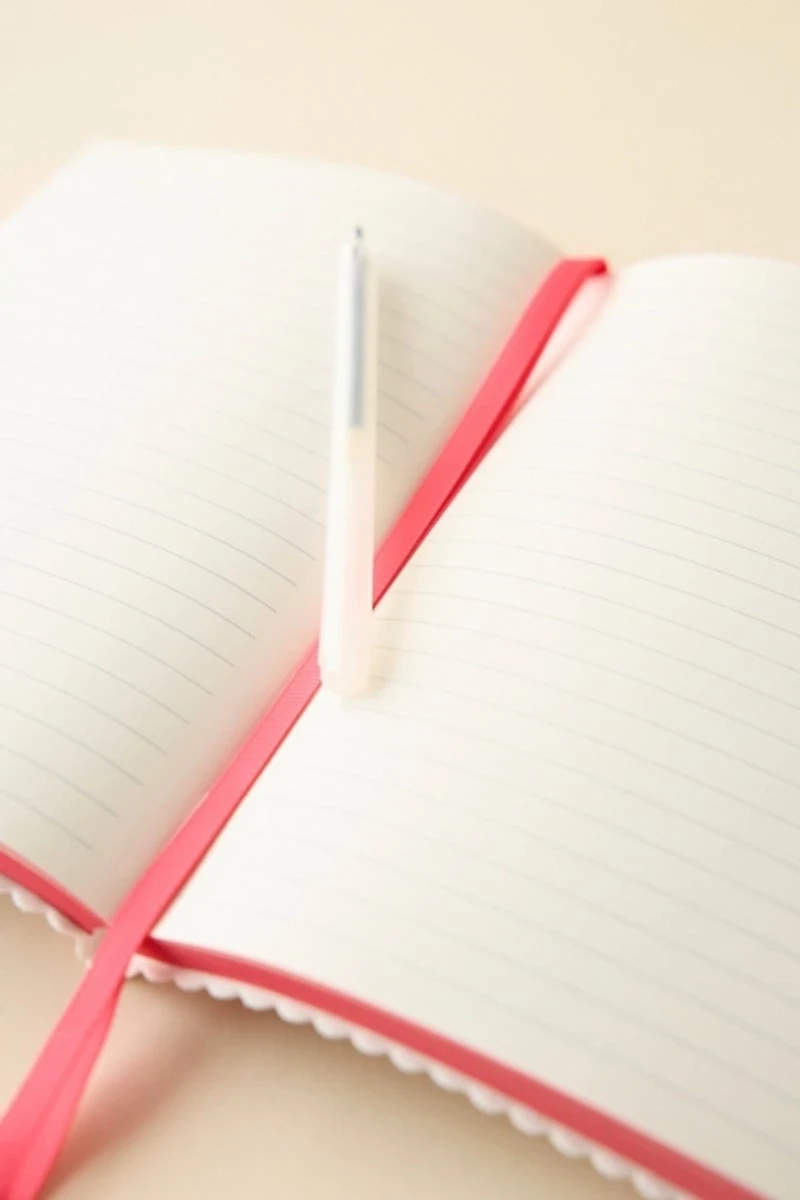 Saturday Sundae Vegan Leather Scalloped Journal