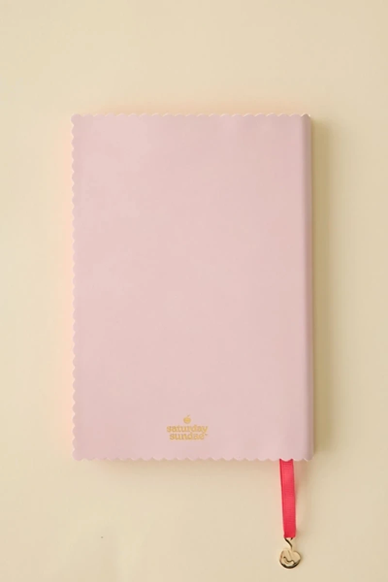 Saturday Sundae Vegan Leather Scalloped Journal