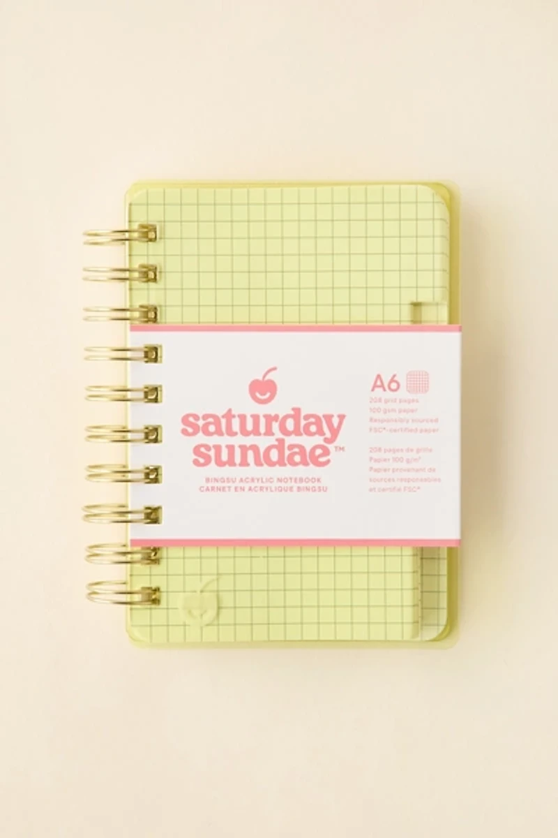 Saturday Sundae A6 Bingsu Acrylic Grid Notebook