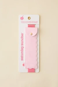 Saturday Sundae Swirls Elastic Band Vegan Leather Pen Holder