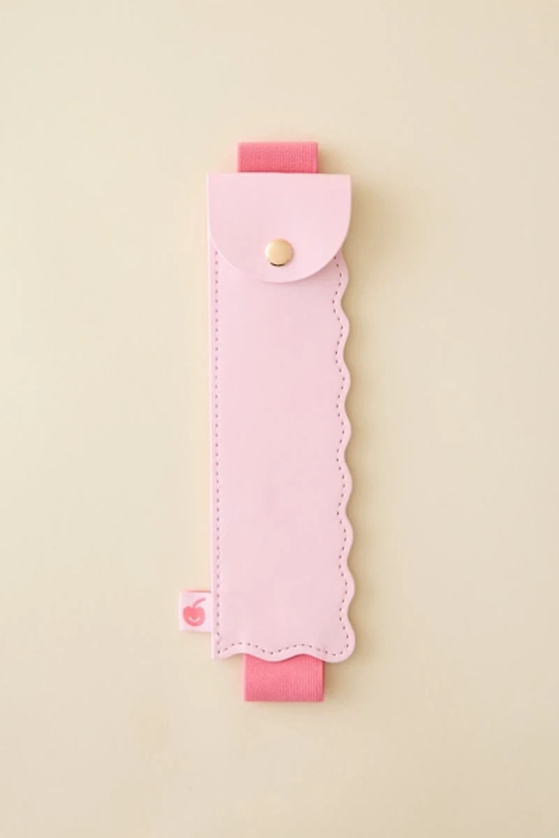 Saturday Sundae Swirls Elastic Band Vegan Leather Pen Holder