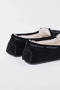 Minnetonka Cally Faux Fur Suede Moccasin Slipper