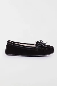 Minnetonka Cally Faux Fur Suede Moccasin Slipper